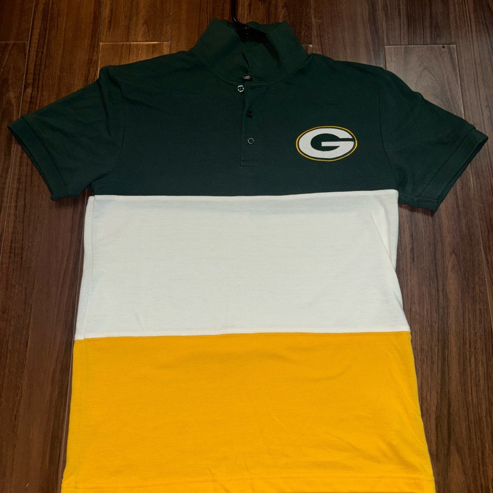 NFL Green Bay Packers Tri-Color Polo Shirt